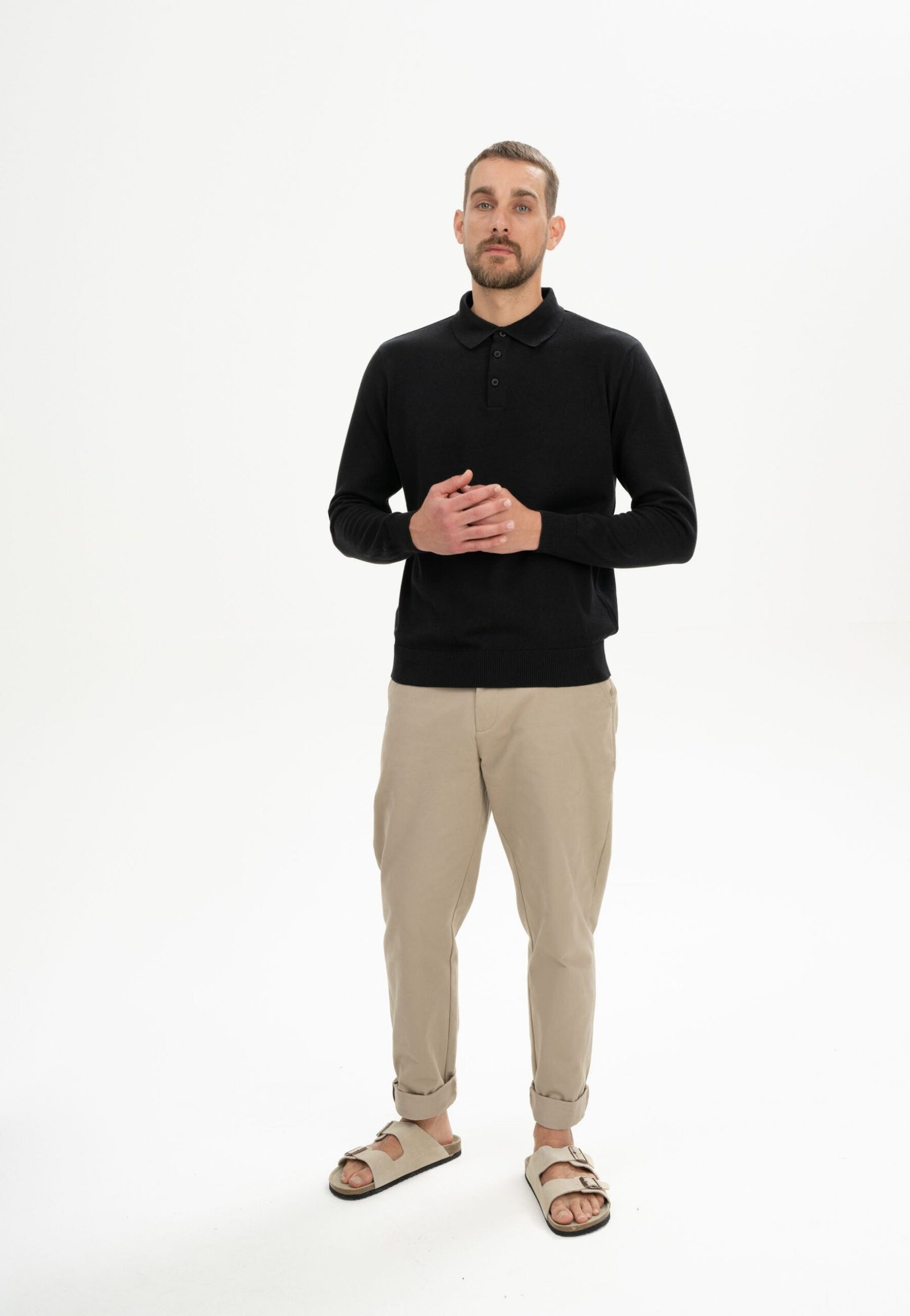 Langarm Strick Poloshirt Style HARISH - Image 10
