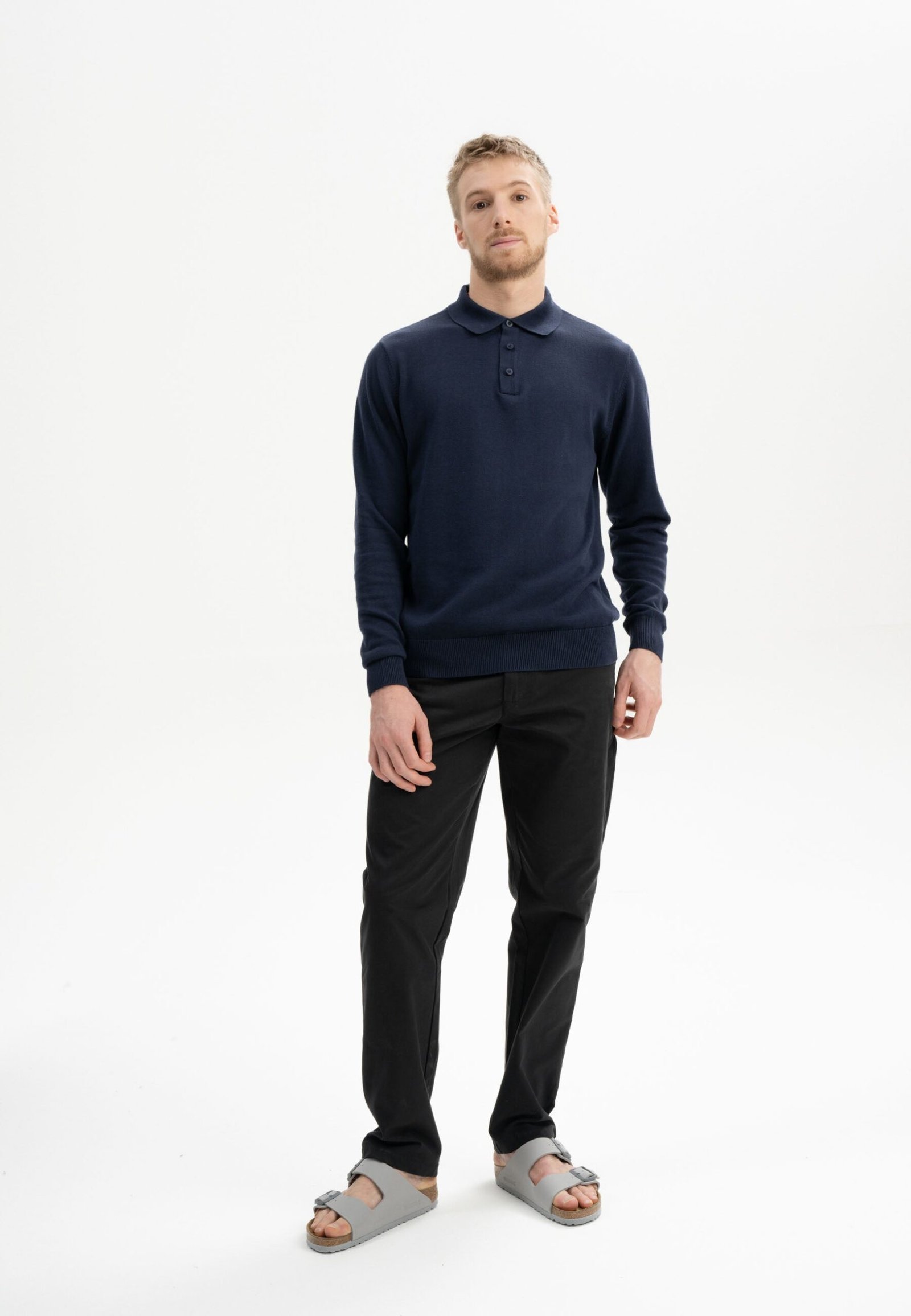 Langarm Strick Poloshirt Style HARISH - Image 5