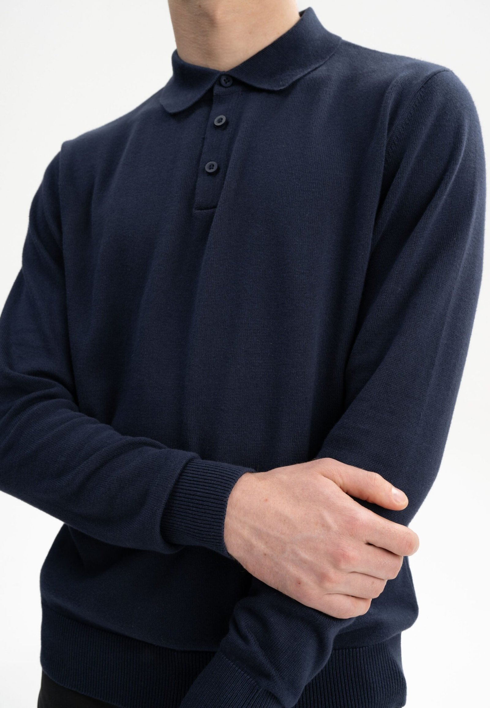Langarm Strick Poloshirt Style HARISH - Image 6