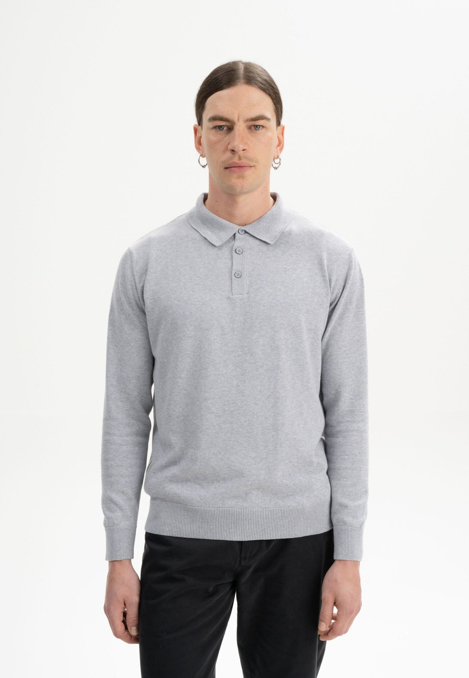 Langarm Strick Poloshirt Style HARISH - Image 13