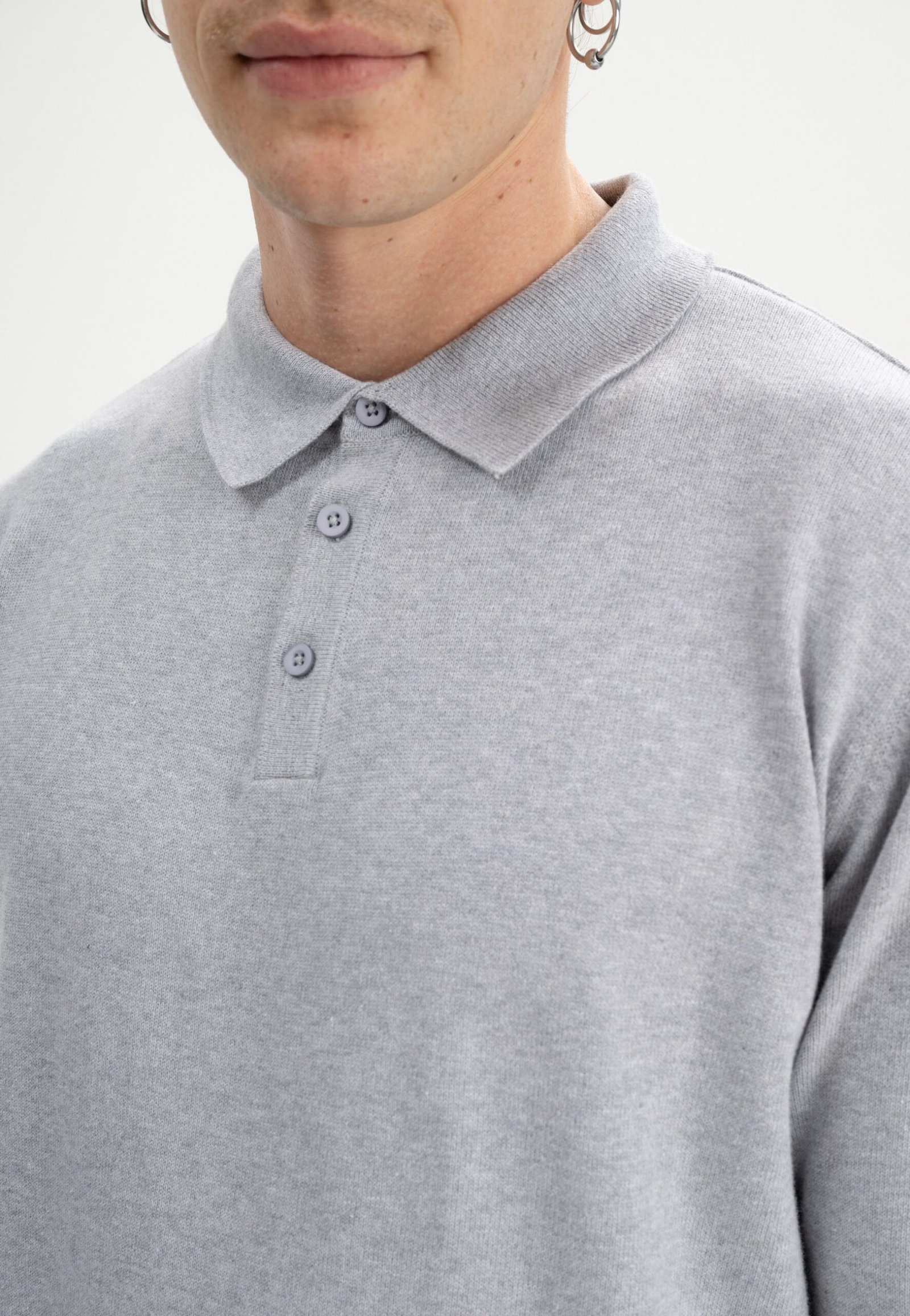 Langarm Strick Poloshirt Style HARISH - Image 16