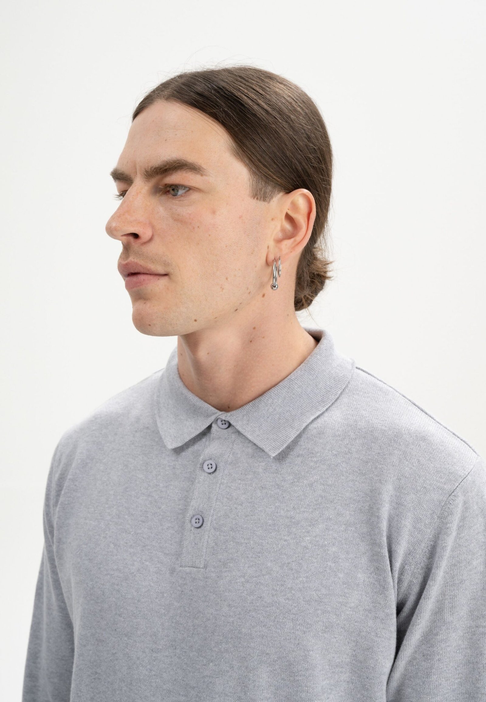 Langarm Strick Poloshirt Style HARISH - Image 17